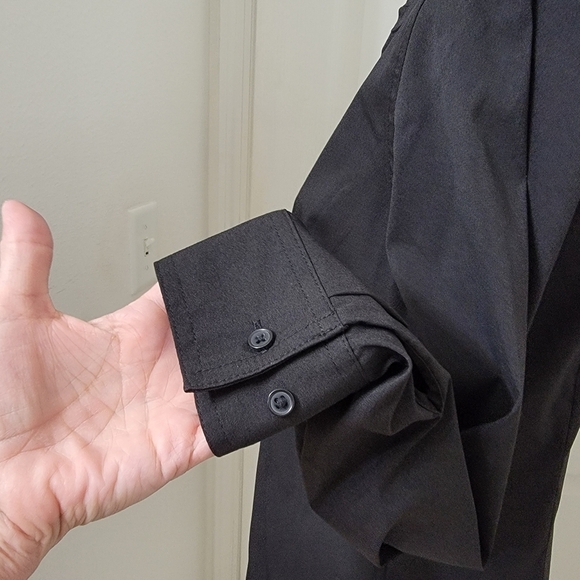 Time and Tru Size S Black Button Down Long Sleeve Shirt, Excellent Used Cond. - Picture 5 of 13